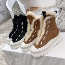 질센더 JIL SANDER 2020 퍼장식 하이탑 여성 쇼트부츠 커스텀급