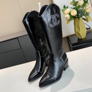 샤넬 CHANEL 2020 CC로고 지퍼장식 여성 롱부츠 커스텀급