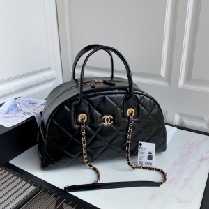 샤넬 CHANEL 2021 카프스킨 빈티지 볼링 토트백 AS2223 커스텀급