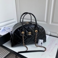 샤넬 CHANEL 2021 카프스킨 빈티지 볼링 토트백 AS2223 커스텀급