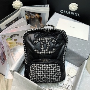 샤넬 CHANEL 2021 트위드 코쿤 투톤 백팩 2066 커스텀급