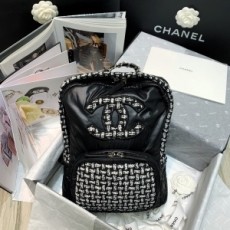 샤넬 CHANEL 2021 트위드 코쿤 투톤 백팩 2066 커스텀급
