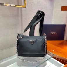 프라다 PRADA 2021 투웨이 나일론 체인백 1BH168 커스텀급