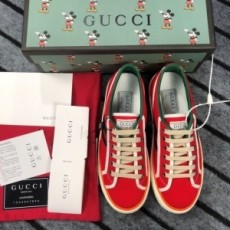 구찌 GUCCI 2021 캔버스 레드 삼선 커플 슈즈 커스텀급