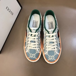 구찌 GUCCI 2021 캔버스 데님 삼선 커플 슈즈 커스텀급