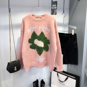 구찌 GUCCI 2021 플라워 캐릭터 여성 니트 상의 커스텀급