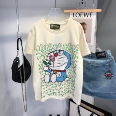 구찌 GUCCI 2021 도라이몽 자수 여성 반팔티 커스텀급