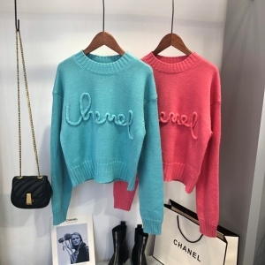샤넬 CHANEL 2021 로고 여성 니트 상의 커스텀급