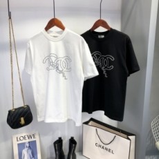 샤넬 CHANEL 2021 CC로고 여성 반팔티 체크 스커트 세트 커스텀급