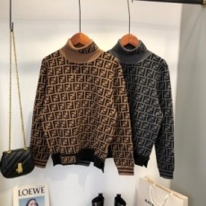 펜디 FENDI 2021 F로고 터들넥 여성 니트 상의 커스텀급