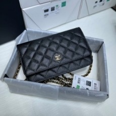 샤넬 CHANEL 2021 SS 캐비어 WOC 블랙 체인 클러치백 미러급
