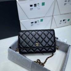 샤넬 CHANEL 2021 SS 램스킨 WOC 블랙 체인 클러치백 미러급