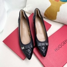 호건 HUOGEN 2021 SS 기하 금속버클 여성 구두 커스텀급
