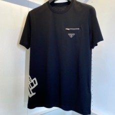프라다 PRADA 2021 SS 지퍼 삼각로고 벨보이 남성 반팔티 커스텀급