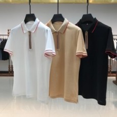 버버리 BURBERRY 2021 SS 라인 지퍼 카라 남성 반팔티 커스텀급
