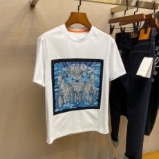 에르메스 HERMES 2021 SS 캐릭터 라운드넥 남성 반팔티 커스텀급