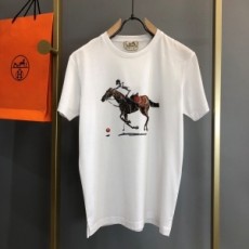 에르메스 HERMES 2021 SS 캐릭터 로고 라운드넥 남성 반팔티 커스텀급