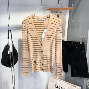 디올 DIOR 2021 SS 스트라이프 자수로고 여성 니트 가디건 커스텀급
