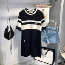 구찌 GUCCI 2021 SS 스트라이프 여성 니트 원피스 커스텀급