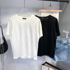 샤넬 CHANEL 2021 SS 퍼포로고 여성 니트 반팔티 커스텀급