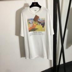 미우미우 MIUMIU 2021 SS 캐릭터 라운드넥 여성 반팔티 커스텀급