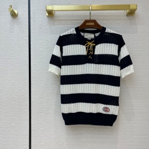 구찌 GUCCI 2021 SS 스트라이프 패치로고 여성 반팔티 커스텀급