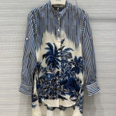 디올 DIOR 2021 SS 스트라이프 캐릭터 여성 블라우스 커스텀급