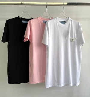 프라다 PRADA 2021 SS 플라워 로고 여성 반팔티 커스텀급