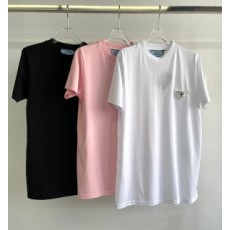 프라다 PRADA 2021 SS 플라워 로고 여성 반팔티 커스텀급