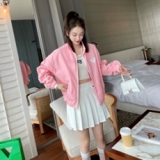 프라다 PRADA 2021 SS 삼각로고 짚업 여성 바람막이 커스텀급
