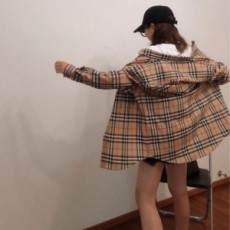 버버리 BUEBERRY 2021 SS 스트라이프 체크 여성 셔츠 커스텀급