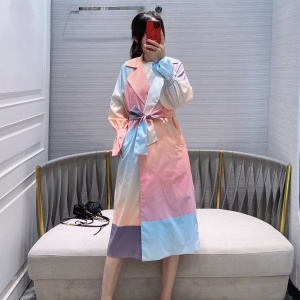 막스마라 MAXMARA 2021 SS 투톤 프릴 여성 바람막이 코트 커스텀급