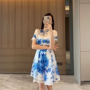 발렌티노 VALENTINO 2021 SS 플라워 시스루 여성 원피스 커스텀급