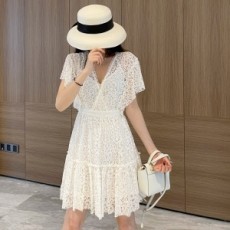 디올 DIOR 2021 SS 레이스 프릴 여성 원피스 커스텀급