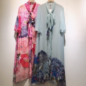 발렌티노 VALENTINO 2021 SS 실크 플라워 리본 여성 원피스 커스텀급