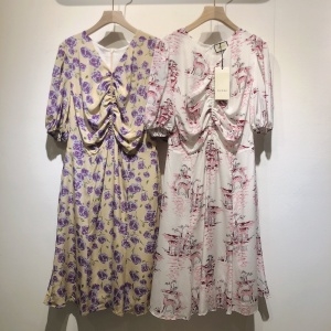 구찌 GUCCI 2021 SS 실크 프릴 여성 원피스 커스텀급