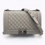 샤넬 CHANEL 2021 SS 캐비어 보이백 뉴라지 67086 그레이 커스텀급