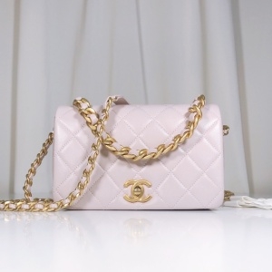 샤넬 CHANEL 2021 SS 램스킨 메탈 체인 스몰 플랩백 AS1895 커스텀급