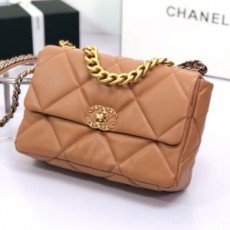 샤넬 CHANEL 2021 SS 19 라지 메탈 체인백 카멜 AS1161 커스텀급