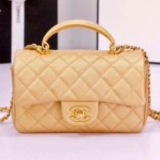 샤넬 CHANEL 2021 SS 캐비어 뉴미니 탑핸들 플랩백 AS2431 커스텀급