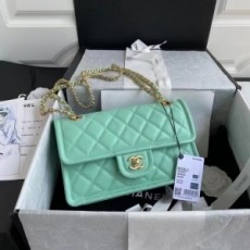 샤넬 CHANEL 2021 SS 스위트 클래식 미듐 플랩백 민트 AS2357 커스텀급