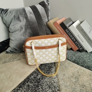 셀린느 CELINE 2021 SS 트리오페 파타판 숄더백 화이트 195452 커스텀급