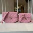 샤넬 CHANEL 2021 SS 카프스킨 퀄팅 체인 핑크 메신저 크로스백 AS2484 커스텀급