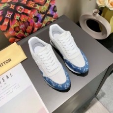 루이비통 LOUIS VUITTON 2021 SS 금속로고 데님 투톤 커플 슈즈 커스텀급