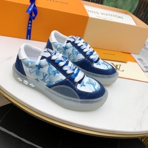 루이비통 LOUIS VUITTON 2021 SS 모노그램 블루 커플 슈즈 커스텀급