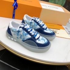 루이비통 LOUIS VUITTON 2021 SS 모노그램 블루 커플 슈즈 커스텀급