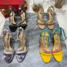 크리스찬 루부탱 CHRISTIAN LOUBOUTIN 2021 SS 스터드 스트랩 하이힐 여성 샌들 커스텀급