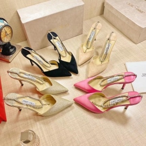 지미추 JIMMY CHOO 2021 SS 큐빅 체인 하이힐 여성 구두 커스텀급