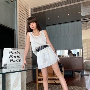 발렌시아가 BALENCIAGA 2021 SS 각인 민소매티 반바지 여성 세트 커스텀급