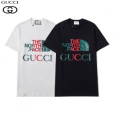 구찌 GUCCI 2021 SS 노스페이스 콜라보 로고 남여공용 반팔티 커스텀급